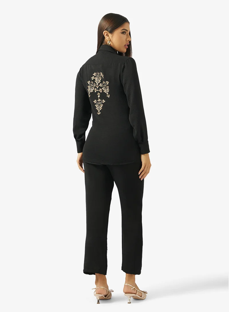 hayas closet  Embroidered Shirt & Pant Co-ord for Women | Best Price UAE